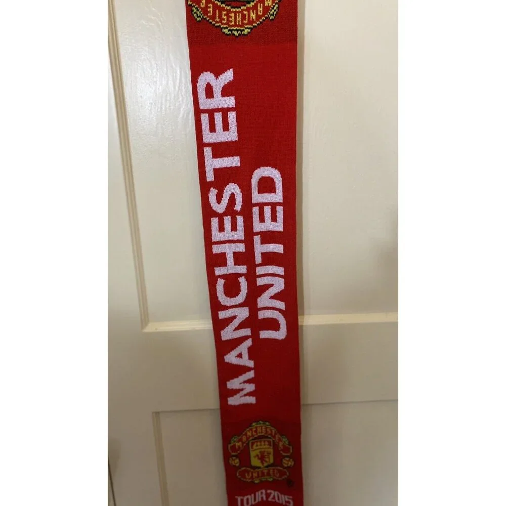 Manchester United Scarf Official Tour 2015 AON Muffler Acrylic EUC